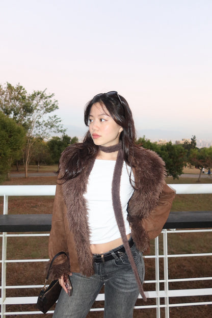 必買超辣!📻💋𝟗𝟎𝐒 𝐌𝐨𝐜𝐡𝐚 𝐅𝐮𝐫-𝐓𝐫𝐢𝐦 𝐉𝐚𝐜𝐤𝐞𝐭