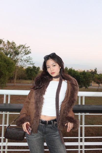 必買超辣!📻💋𝟗𝟎𝐒 𝐌𝐨𝐜𝐡𝐚 𝐅𝐮𝐫-𝐓𝐫𝐢𝐦 𝐉𝐚𝐜𝐤𝐞𝐭
