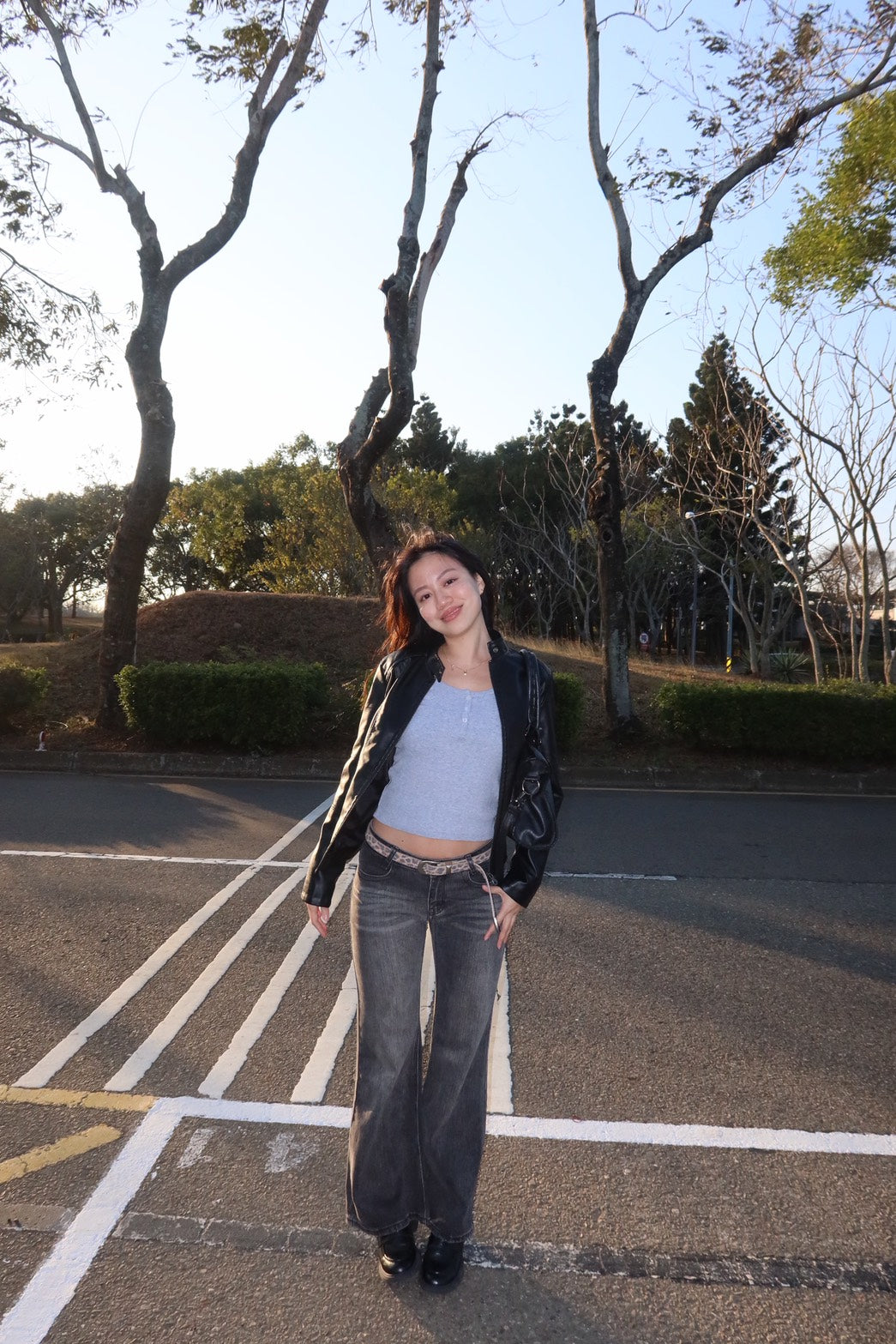 𝟐𝟎𝟎𝟎𝐬 𝐒𝐥𝐢𝐦 𝐰𝐚𝐢𝐬𝐭 𝐥𝐞𝐚𝐭𝐡𝐞𝐫 𝐣𝐚𝐜𝐤𝐞𝐭 🖤🏍️