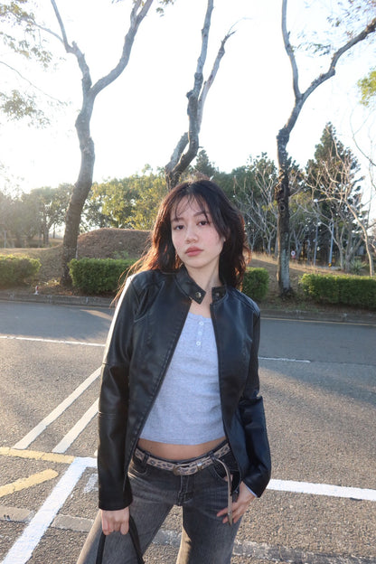 𝟐𝟎𝟎𝟎𝐬 𝐒𝐥𝐢𝐦 𝐰𝐚𝐢𝐬𝐭 𝐥𝐞𝐚𝐭𝐡𝐞𝐫 𝐣𝐚𝐜𝐤𝐞𝐭 🖤🏍️