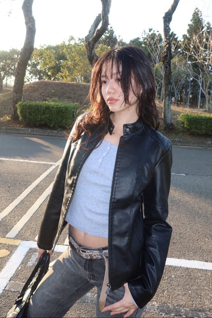 𝟐𝟎𝟎𝟎𝐬 𝐒𝐥𝐢𝐦 𝐰𝐚𝐢𝐬𝐭 𝐥𝐞𝐚𝐭𝐡𝐞𝐫 𝐣𝐚𝐜𝐤𝐞𝐭 🖤🏍️
