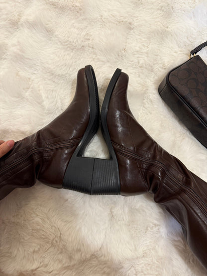 🤎 𝟐𝟎𝟎𝟎𝐬 千金感 𝐂𝐡𝐨𝐜𝐨𝐥𝐚𝐭𝐞 𝐊𝐧𝐞𝐞-𝐇𝐢𝐠𝐡 𝐁𝐨𝐨𝐭𝐬 🍫