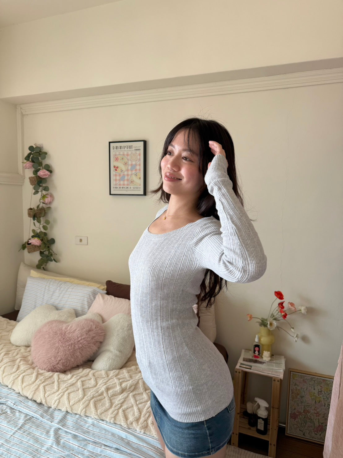 𝐁𝐌風🧸𝟐𝟎𝟎𝟎𝐬 緊身長版𝐤𝐧𝐢𝐭 𝐥𝐨𝐧𝐠 𝐬𝐥𝐞𝐞𝐯𝐞🛏️