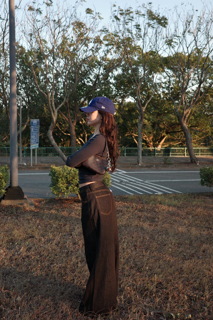 必買!👖⭐️深黑藍色低腰寬鬆𝐛𝐚𝐠𝐠𝐲 𝐣𝐞𝐚𝐧𝐬 🎱