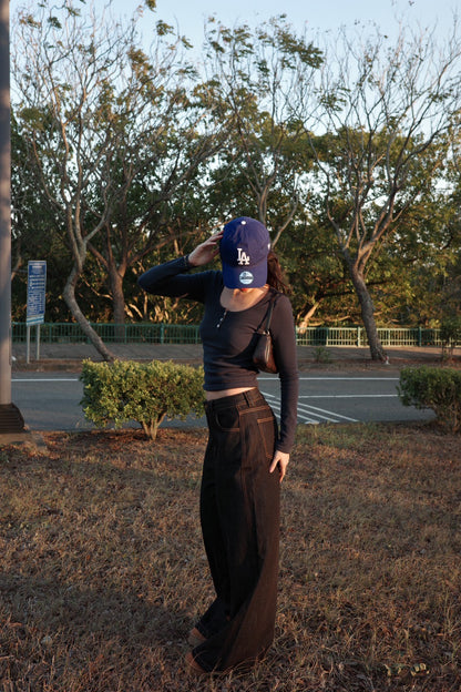 必買!👖⭐️深黑藍色低腰寬鬆𝐛𝐚𝐠𝐠𝐲 𝐣𝐞𝐚𝐧𝐬 🎱