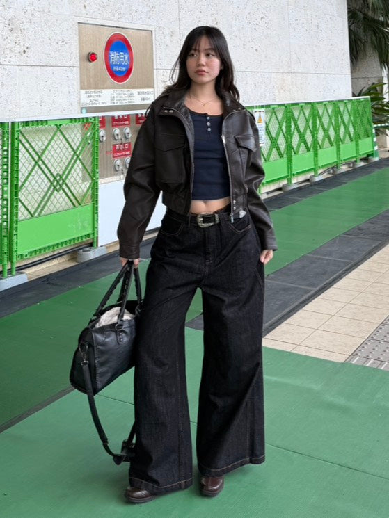 必買!👖⭐️深黑藍色低腰寬鬆𝐛𝐚𝐠𝐠𝐲 𝐣𝐞𝐚𝐧𝐬 🎱
