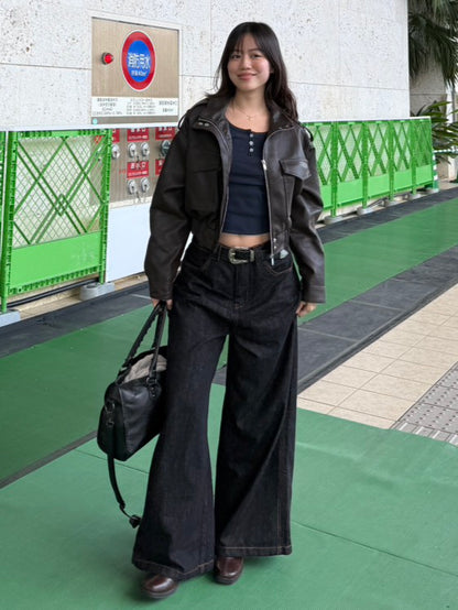 必買!👖⭐️深黑藍色低腰寬鬆𝐛𝐚𝐠𝐠𝐲 𝐣𝐞𝐚𝐧𝐬 🎱