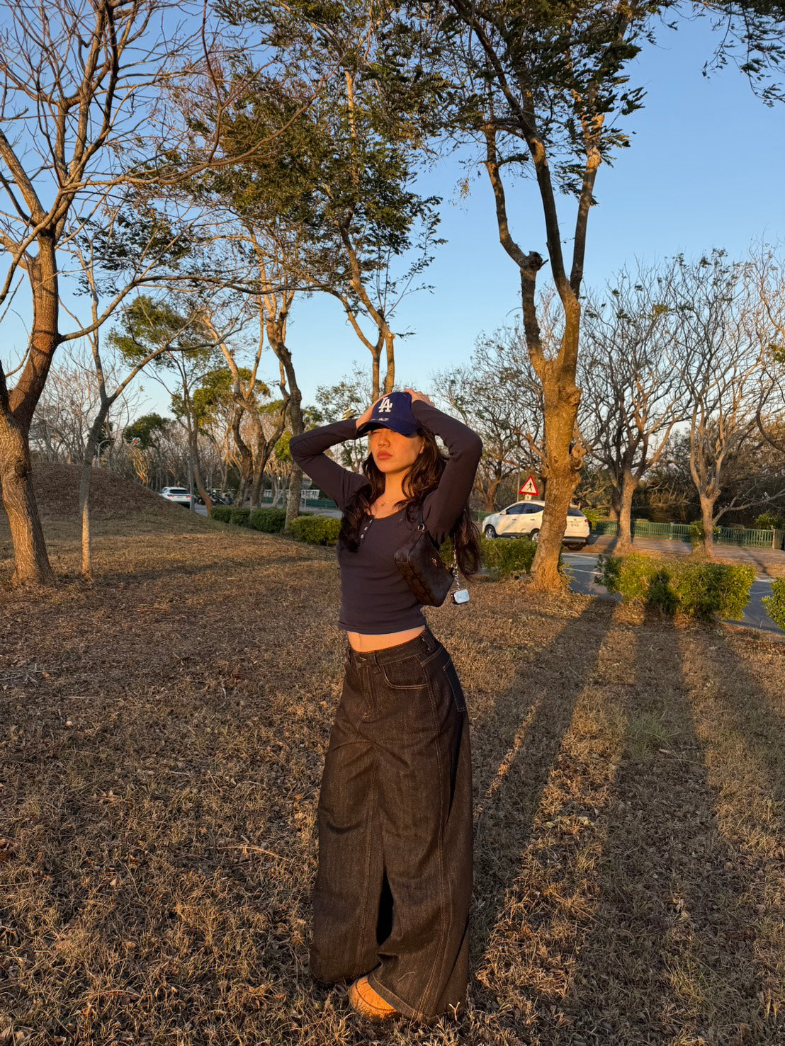 必買!👖⭐️深黑藍色低腰寬鬆𝐛𝐚𝐠𝐠𝐲 𝐣𝐞𝐚𝐧𝐬 🎱