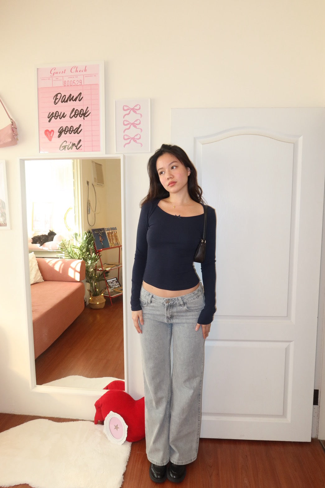 必買⭐️美式經典淺灰色 直筒𝑳𝒐𝒘𝒌𝒆𝒚 𝑯𝒐𝒕 𝑮𝒊𝒓𝒍 𝑱𝒆𝒂𝒏𝒔🩶
