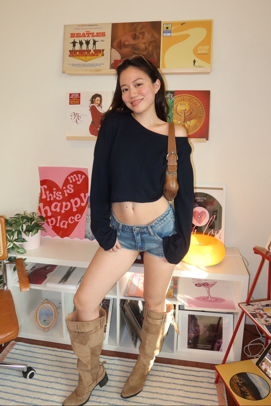美式復古中藍色𝑫𝒆𝒏𝒊𝒎 𝑺𝒉𝒐𝒓𝒕𝒔⭐️🫐