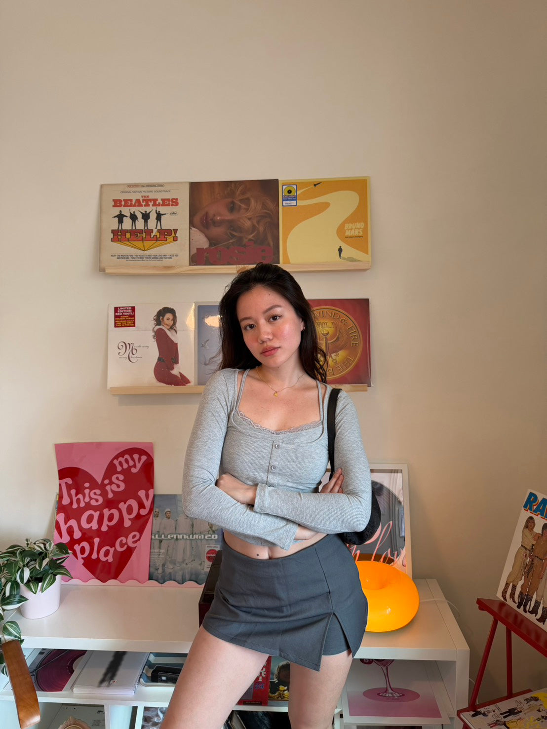 2000S 辣妹百搭灰色西裝短裙💋🩶