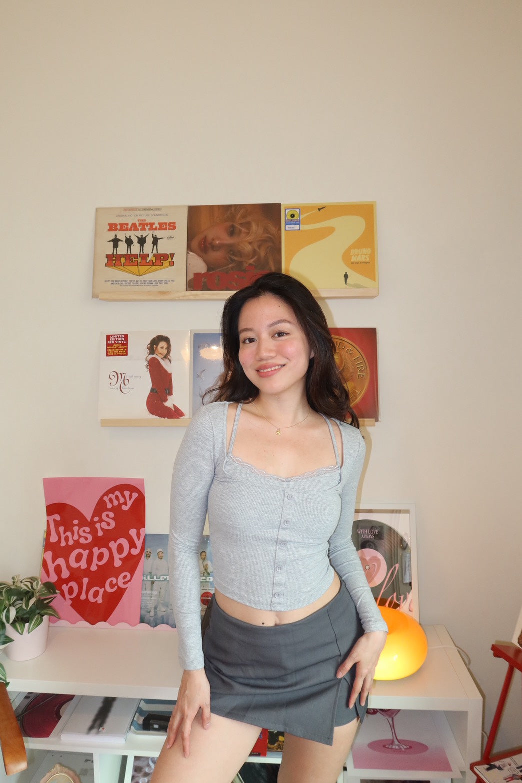 2000S 辣妹百搭灰色西裝短裙💋🩶