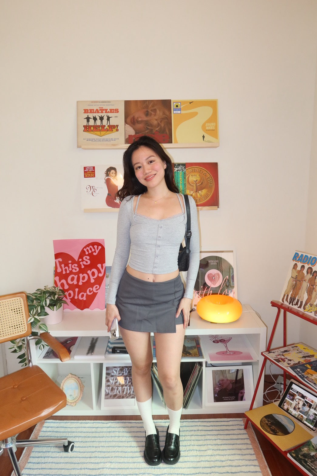 2000S 辣妹百搭灰色西裝短裙💋🩶