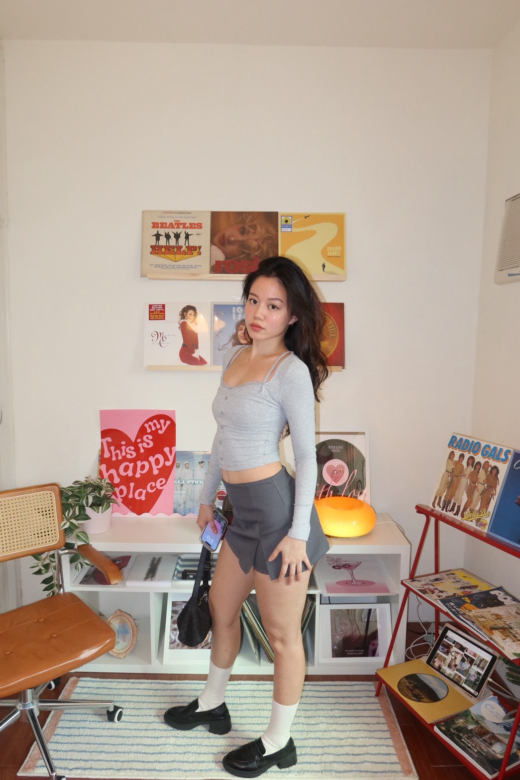 2000S 辣妹百搭灰色西裝短裙💋🩶