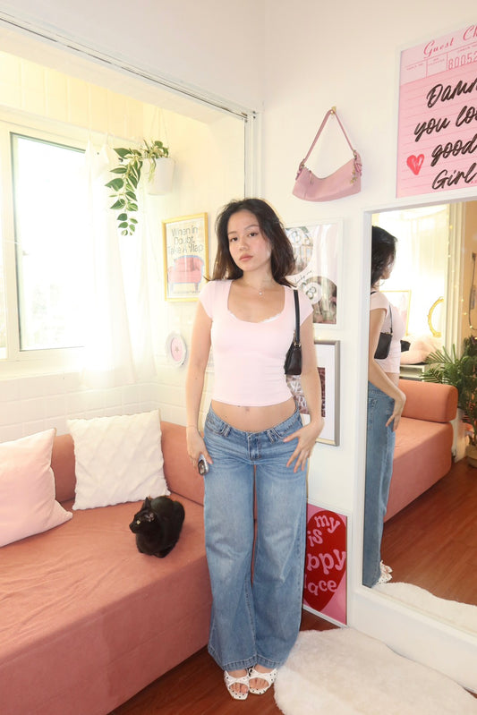 本期新款𝒍𝒐𝒘 𝒓𝒊𝒔𝒆 𝒔𝒍𝒊𝒈𝒉𝒕𝒍𝒚 𝒍𝒐𝒐𝒔𝒆 𝒋𝒆𝒂𝒏𝒔👖💌