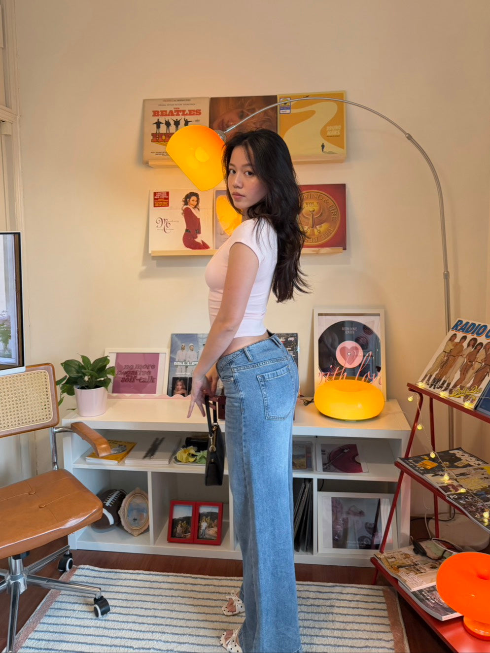 本期新款𝒍𝒐𝒘 𝒓𝒊𝒔𝒆 𝒔𝒍𝒊𝒈𝒉𝒕𝒍𝒚 𝒍𝒐𝒐𝒔𝒆 𝒋𝒆𝒂𝒏𝒔👖💌