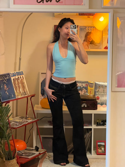 必買新款!!⭐️𝐌𝐢𝐝𝐧𝐢𝐠𝐡𝐭 𝐥𝐨𝐰 𝐫𝐢𝐬𝐞 𝐣𝐞𝐚𝐧𝐬🖤
