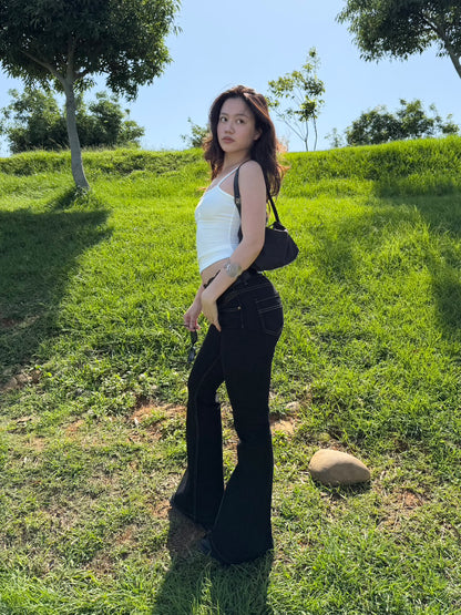 必買新款!!⭐️𝐌𝐢𝐝𝐧𝐢𝐠𝐡𝐭 𝐥𝐨𝐰 𝐫𝐢𝐬𝐞 𝐣𝐞𝐚𝐧𝐬🖤