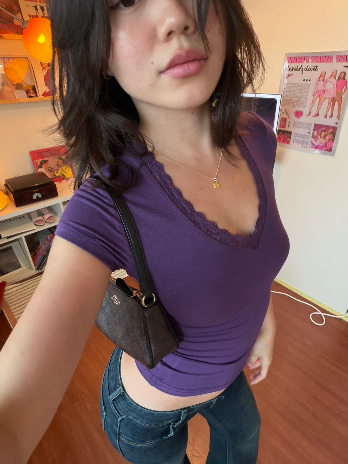 𝐏𝐮𝐫𝐩𝐥𝐞 𝐋𝐚𝐜𝐞 𝐁𝐚𝐛𝐲 𝐓𝐨𝐩 🍇🪽